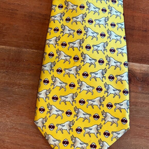 Rene Chagal Silk Tie Unique Design Vintage - Picture 1 of 8
